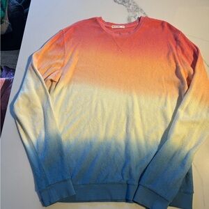 Marine Layer Men's Sweatshirt in Orange and Blue Gradient